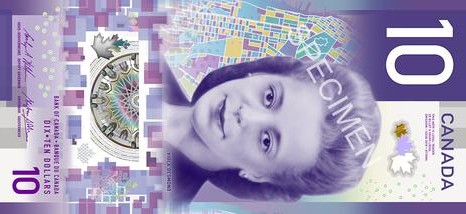 Канада 10 CAD — лицевая сторона