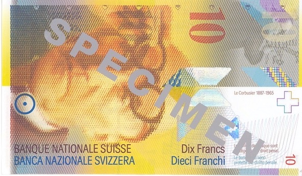 Швейцария 10 CHF — лицевая сторона