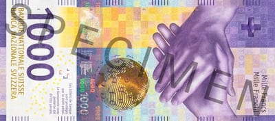 Швейцария 1000 CHF — лицевая сторона