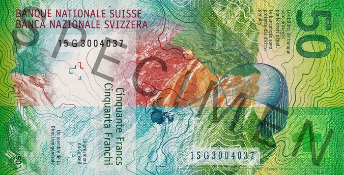 Швейцария 50 CHF — оборотная сторона
