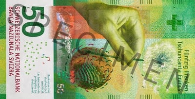 Швейцария 50 CHF — лицевая сторона