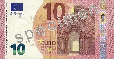 Евросоюз 10 € — лицевая сторона