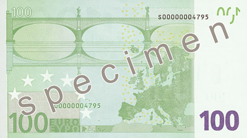 Евросоюз 100 € — оборотная сторона