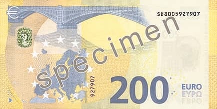 Евросоюз 200 € — оборотная сторона