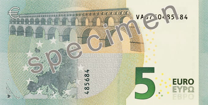 Евросоюз 5 € — оборотная сторона