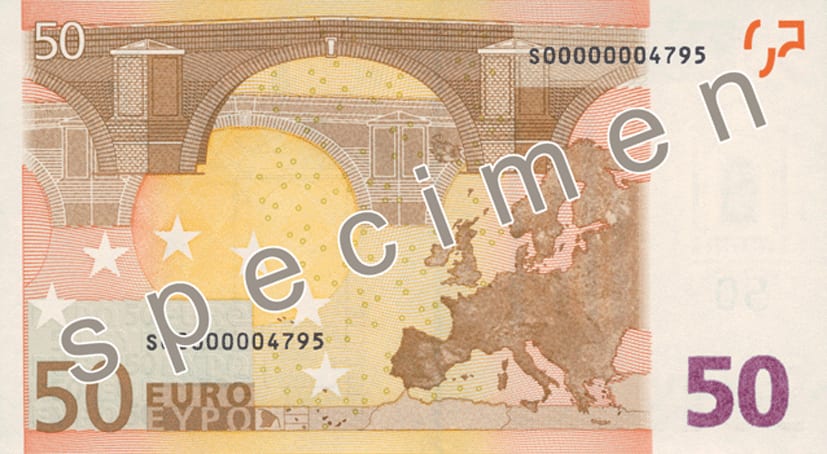 Евросоюз 50 € — оборотная сторона