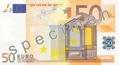 Евросоюз 50 € — лицевая сторона
