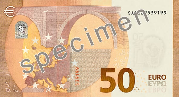 Евросоюз 50 € — оборотная сторона