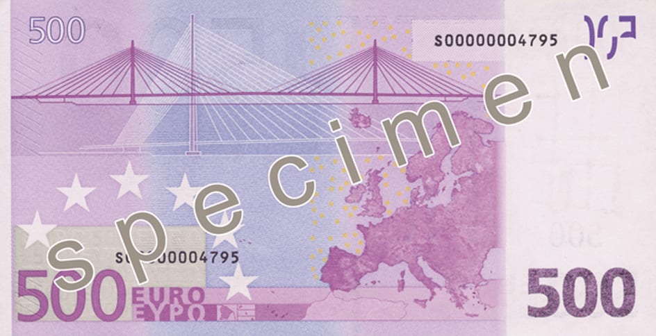 Евросоюз 500 € — оборотная сторона