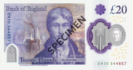 Великобритания 20 £ — оборотная сторона