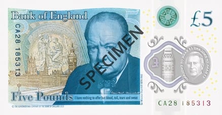 Великобритания 5 £ — оборотная сторона