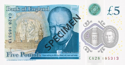 Великобритания 5 £ — оборотная сторона