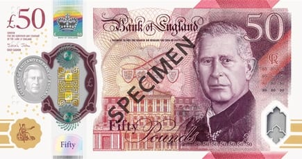 Великобритания 50 £ — лицевая сторона