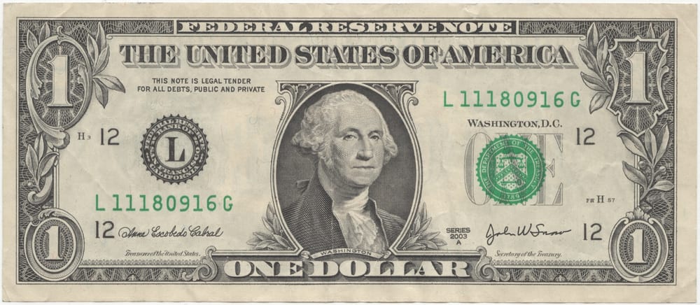 США 1 $ — лицевая сторона