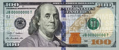 США 100 $ — лицевая сторона